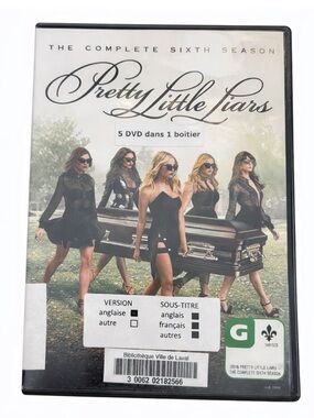 📀 2/$22 Pretty Little Liars Season 6 DVD 5 Disc Set - Library Copy Tested